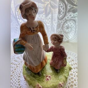 Charming Ceramic Mother and Child Figurine